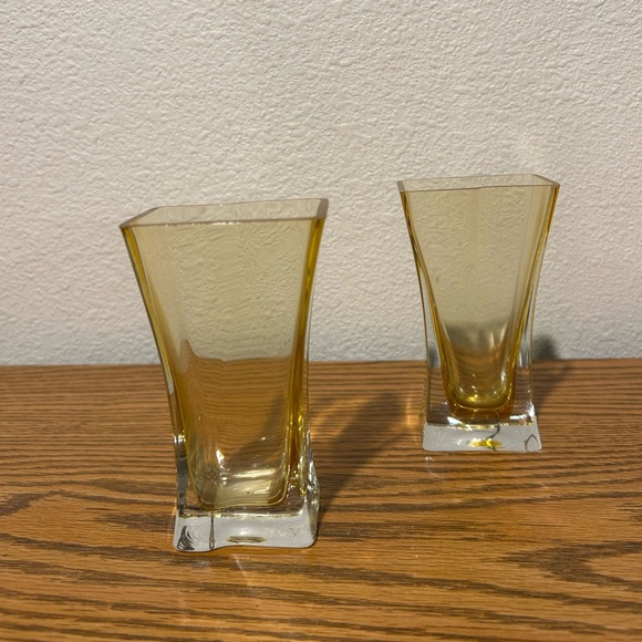 Russ Berrie Other - Russ Berrie Amber Glass Vases